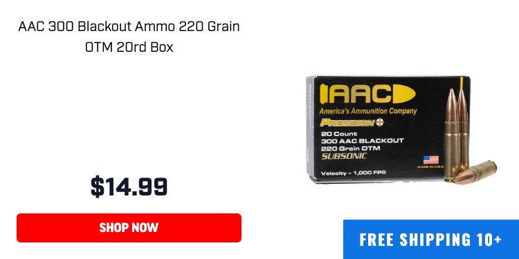 AAC 300 Blackout Ammo 220 Grain 0TM 20rd Box $14.99 
